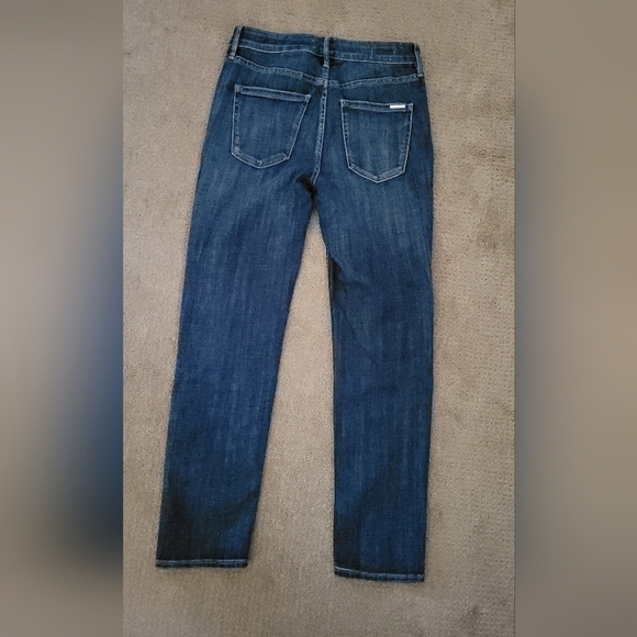 White House Black Market Women's High Rise Slim Ankle Patch Embroidered Jeans - Picture 7 of 7